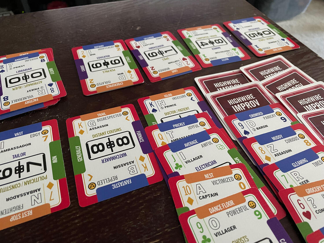 Playing solitaire with the Highwire Deck.